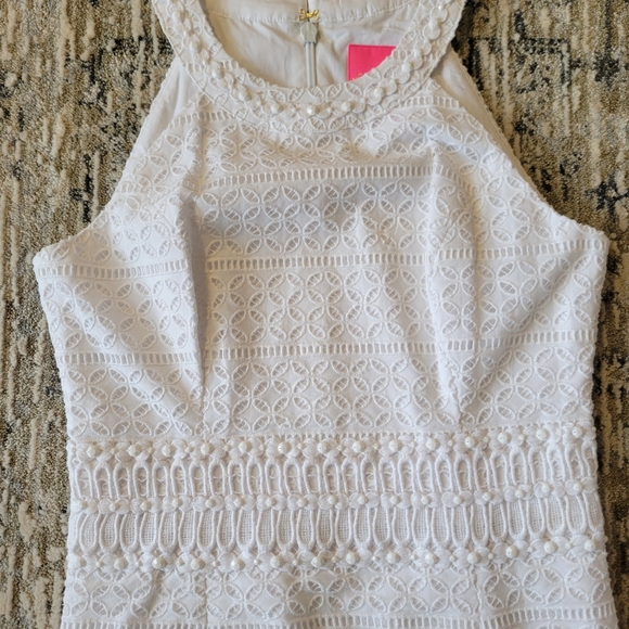 Lilly Pulitzer white eyelet beaded dress - Picture 2 of 8